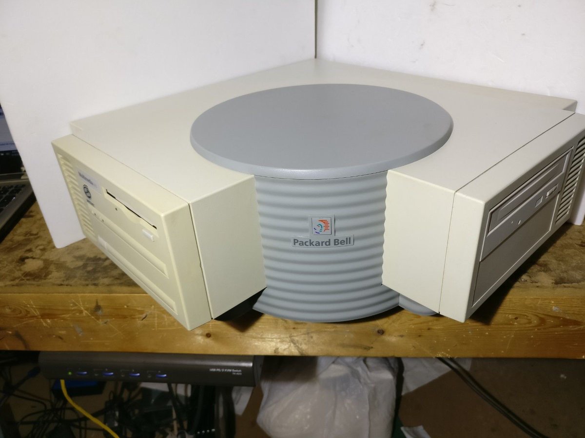 Old Packard Bell Corner Computer Miniature Packard Bell PC Oozes