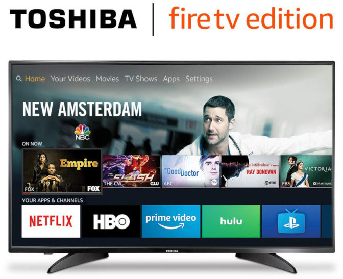 Toshiba 43LF621U19 43-inch 4K TV HDR - Fire TV Edition Is $189 on