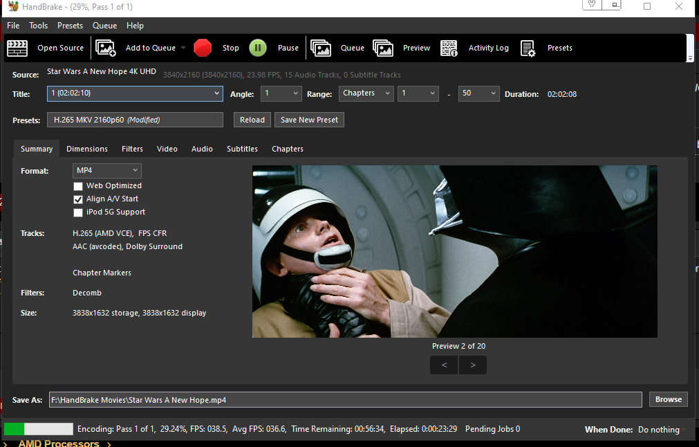 Testing AMD VCE on Handbrake using a 2400g APU | Page 2 | [H]ard|Forum