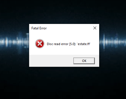 Ошибка disk read error prologue call of duty