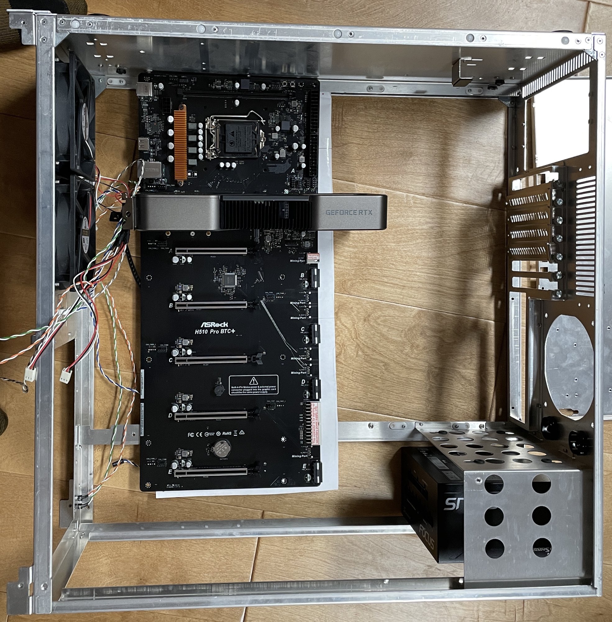 Converting an Lian Li A71 to a GPU server with AsRock H510 BTC+