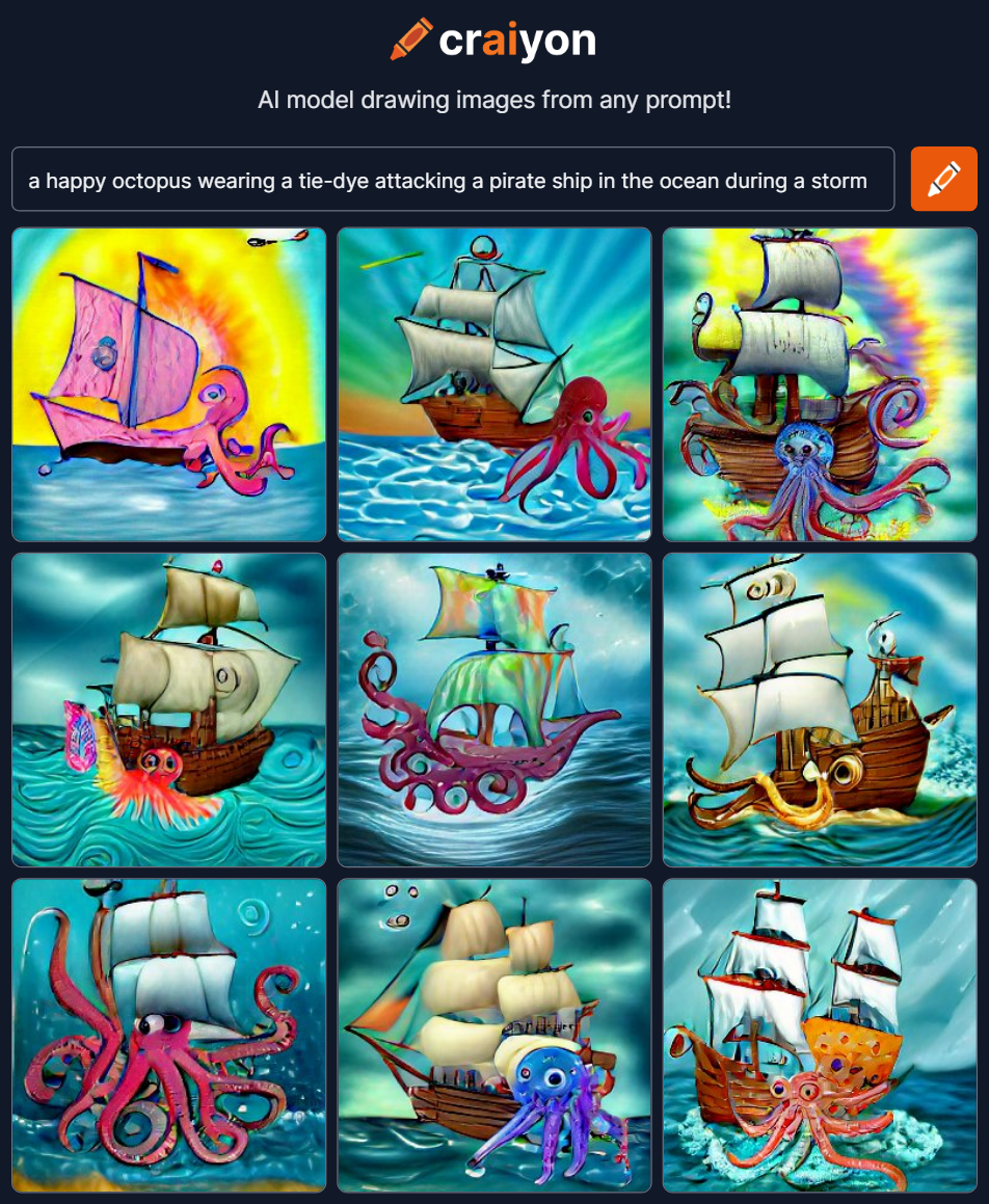craiyon_145836_a_happy_octopus_wearing_a_tie_dye_attacking_a_pirate_ship_in_the_ocean_during_a...png