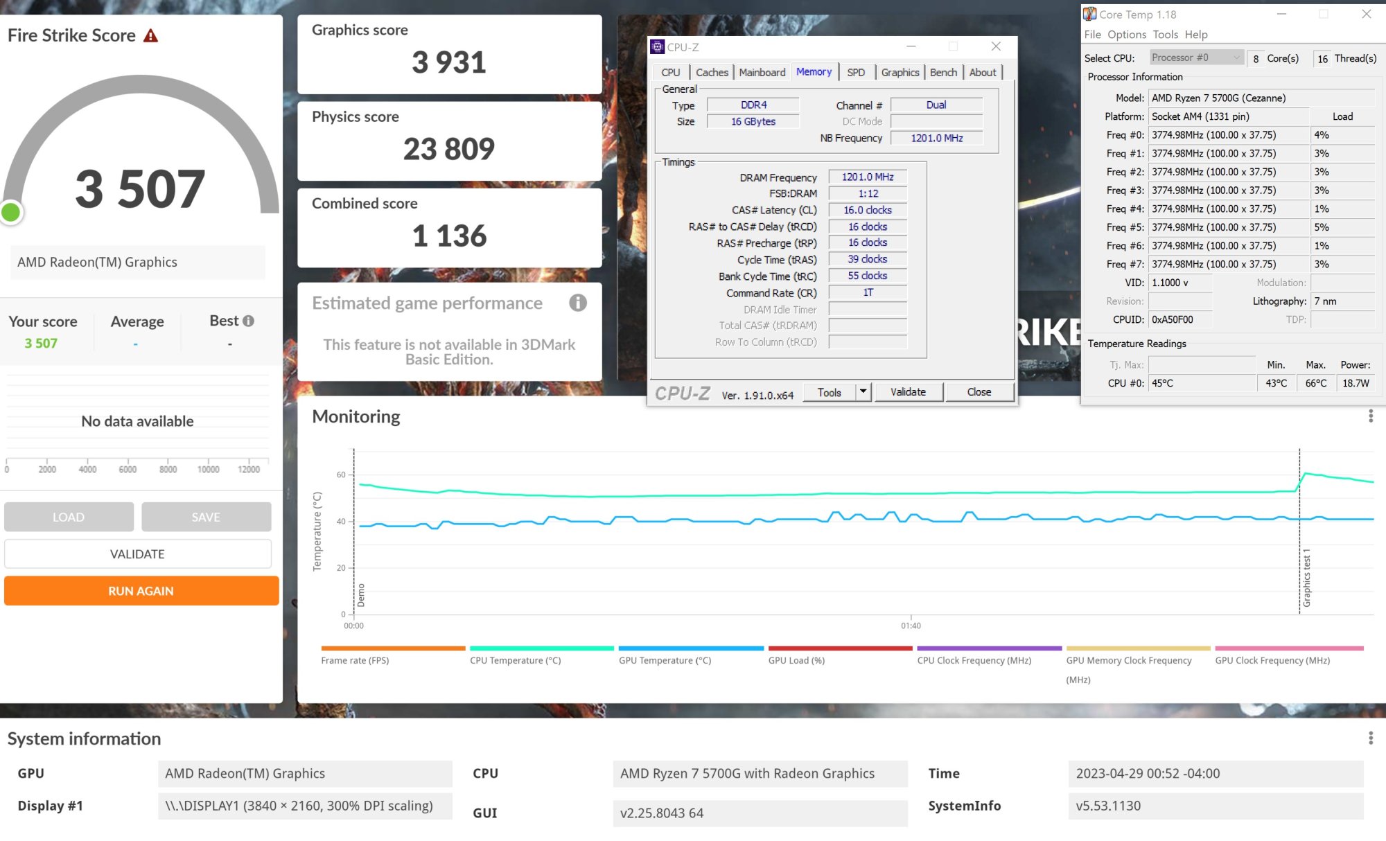 ゆきみん オーダーページ Ryzen 5700g fun with Firestrike and Timespy | [H]ard|Forum