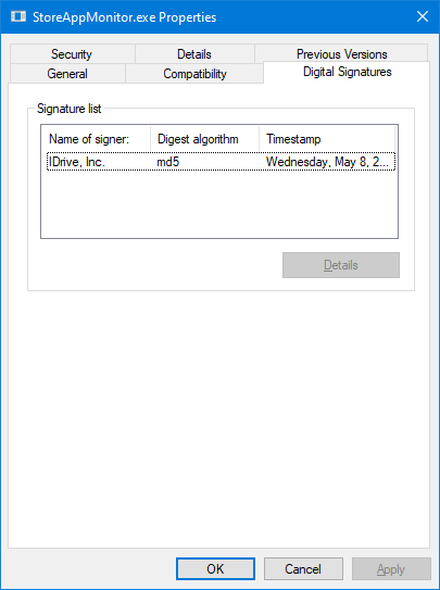 StoreAppMonitor Signature List.png