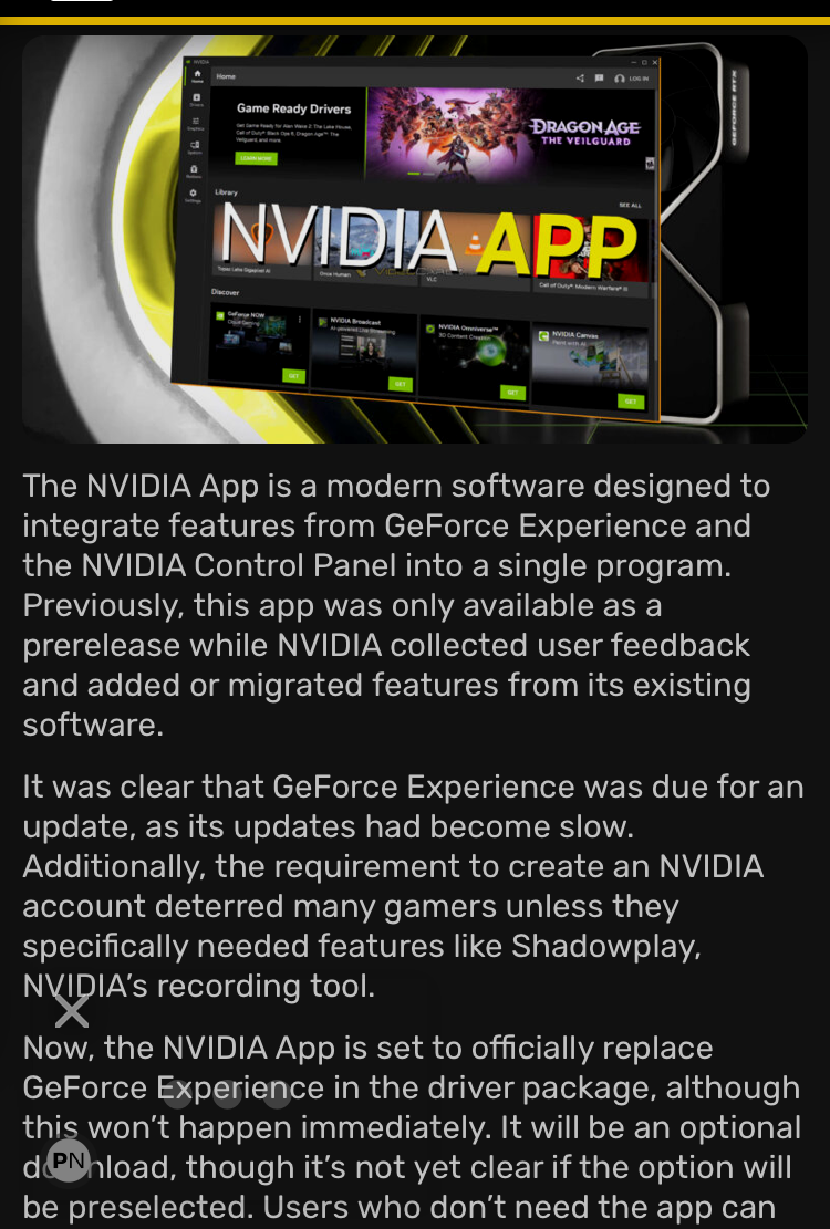 New NVIDIA App Officially Released | Page 3 | [H]ard|Forum