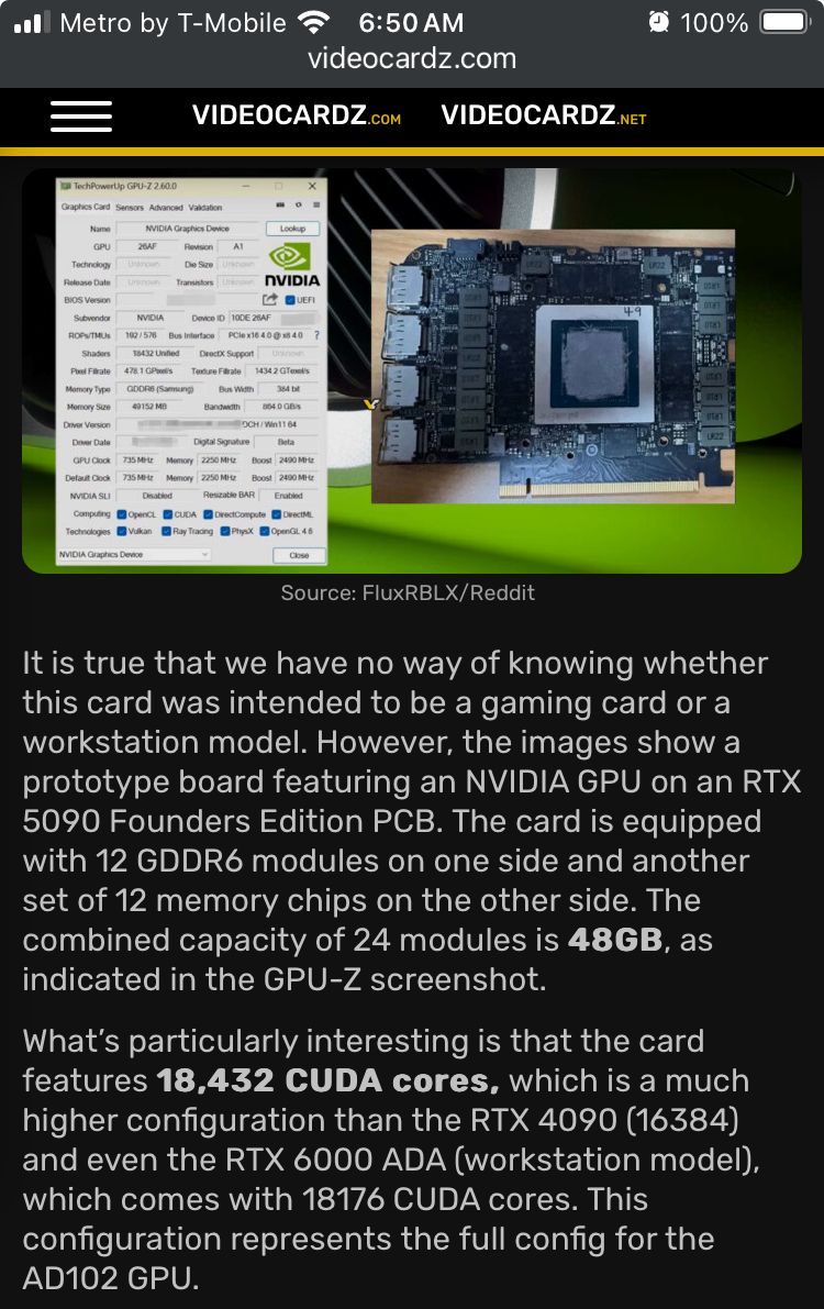 Alleged NVIDIA RTX TITAN ADA surfaces with 18432 CUDA cores and